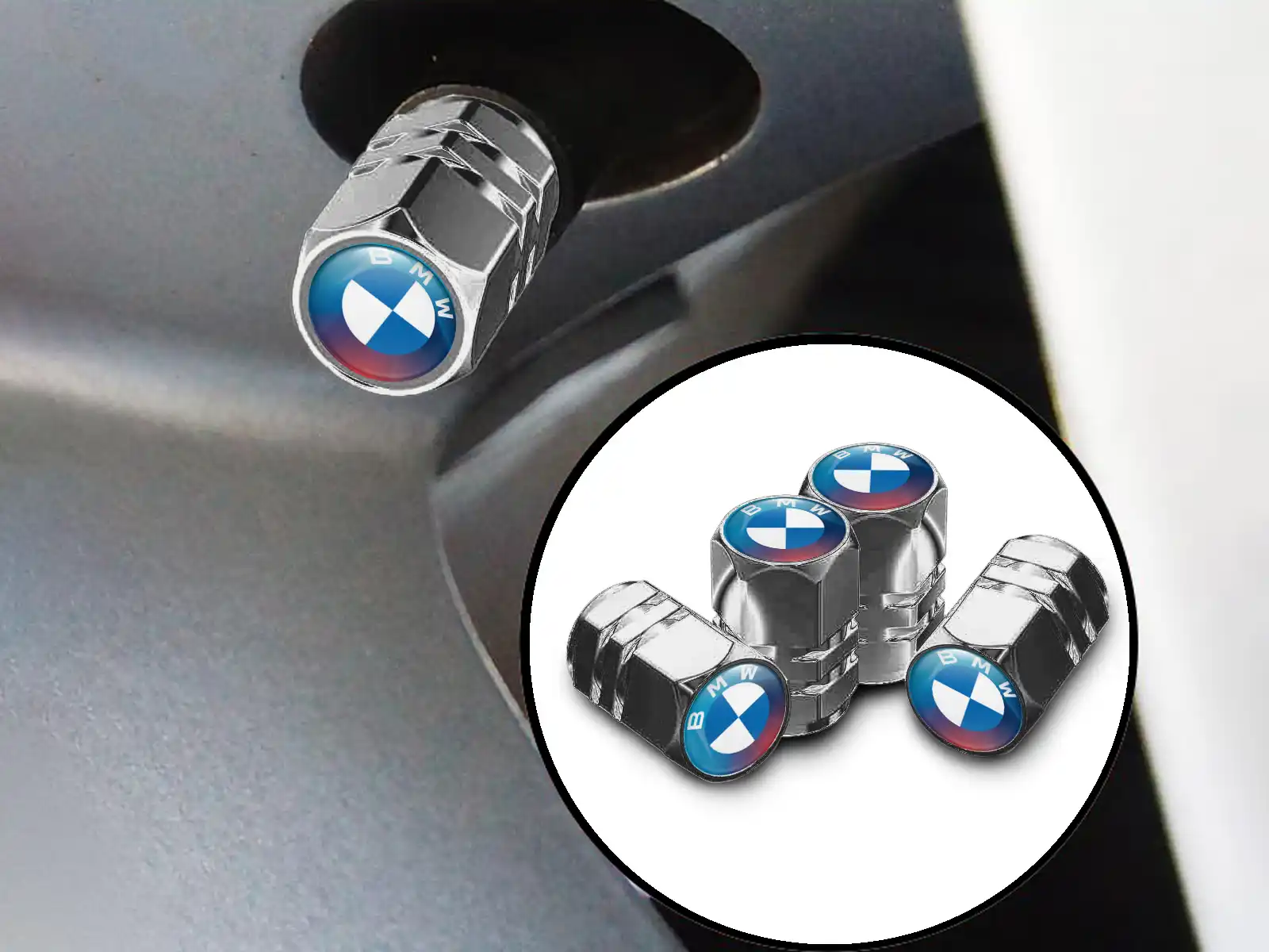 BMW Cappelli Stelo Valvola Auto Design Bombato